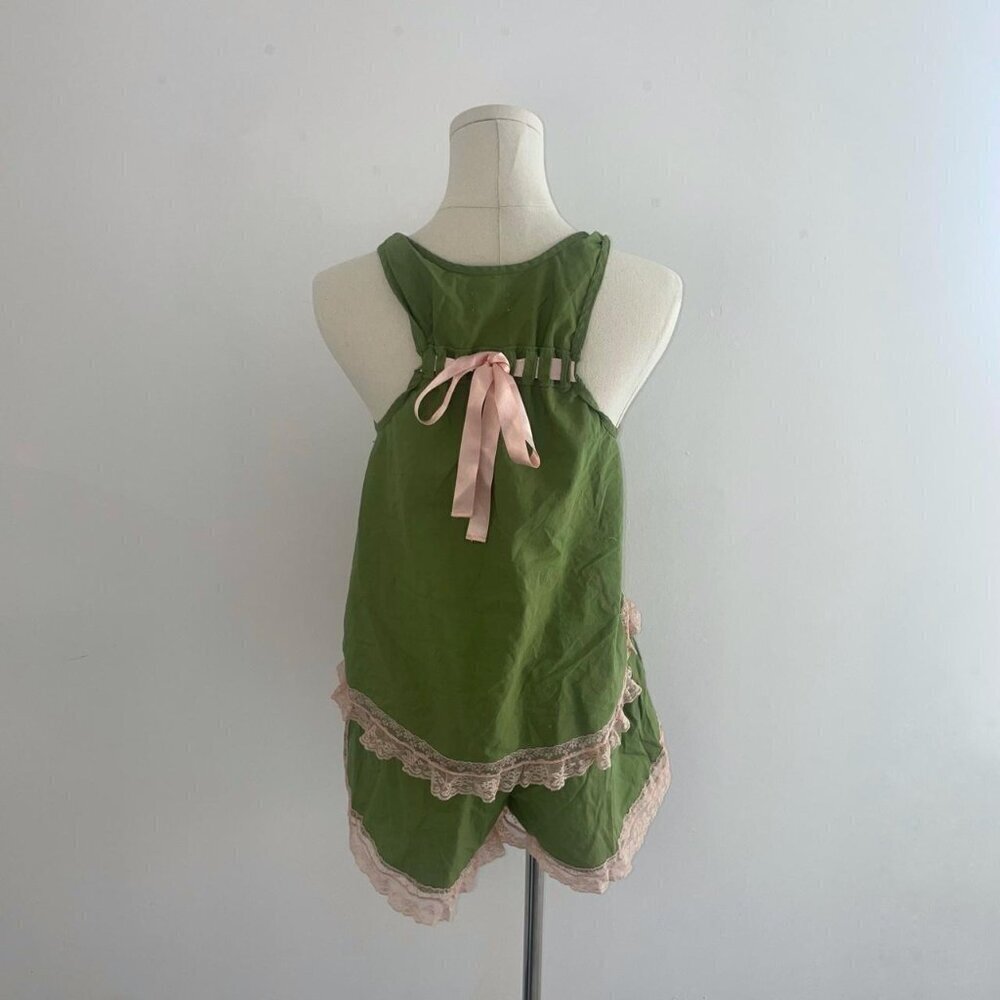 Morgan lane Maebelle Nessa Pajama Set In Green Envy | Women’s Size Medium - Picture 3 of 8